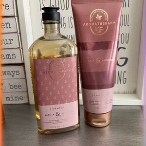 Bath & Body Works Aromatherapy Vanilla & Patchouli Body Wash & Lotion